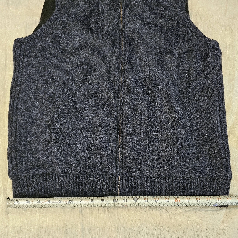 Pendleton Double Zip Reversible Shetland Wool And Fleece Vest Men's XL - Picture 7 of 10